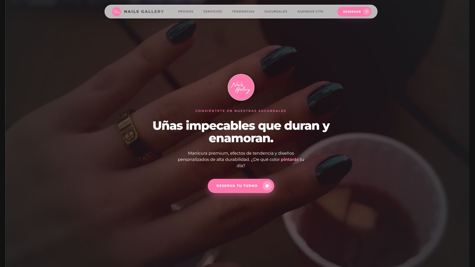 Portada del proyecto Nails Gallery, desarrollado por 4D Aura