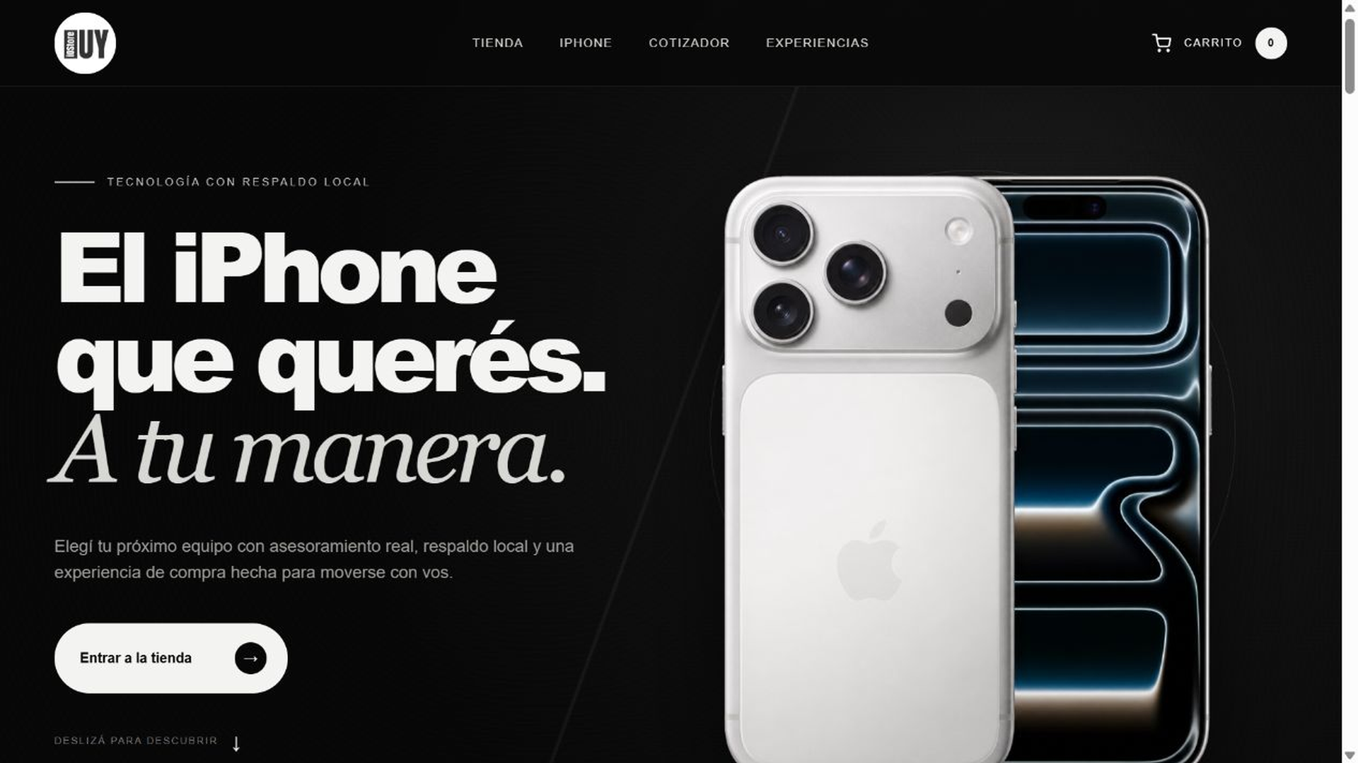 Portada del proyecto IOStore UY, desarrollado por 4D Aura